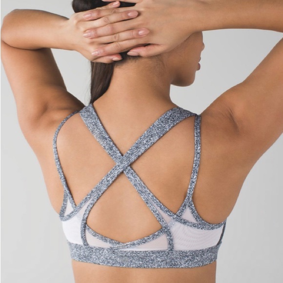 lululemon athletica Other - LULULEMON Get Down Bra in Rio Mist White Black / White